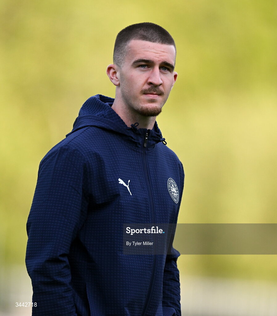 1 May 2026; Will Johnson of Waterford before the SSE Airtricity Men's Premier Division match between Shamrock Rovers and Waterford at Tallaght Stadium in Dublin. Photo by Tyler Miller/Sportsfile