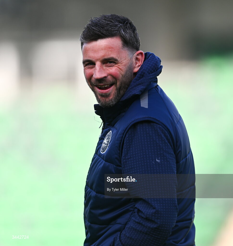 1 May 2026; Pádraig Amond of Waterford before the SSE Airtricity Men's Premier Division match between Shamrock Rovers and Waterford at Tallaght Stadium in Dublin. Photo by Tyler Miller/Sportsfile