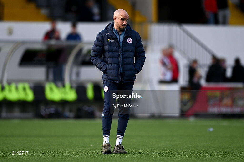 1 May 2026; Shelbourne head coach Joey O'Brien before the SSE Airtricity Men's Premier Division match between Dundalk and Shelbourne at Oriel Park in Dundalk, Louth. Photo by Ben McShane/Sportsfile