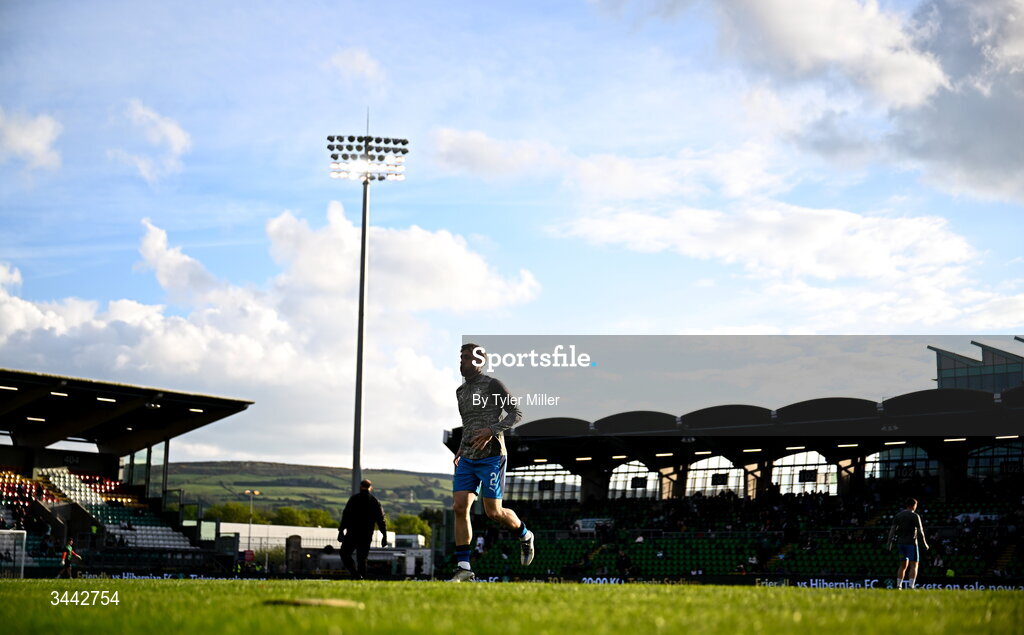1 May 2026; Jordan Houston of Waterford before the SSE Airtricity Men's Premier Division match between Shamrock Rovers and Waterford at Tallaght Stadium in Dublin. Photo by Tyler Miller/Sportsfile