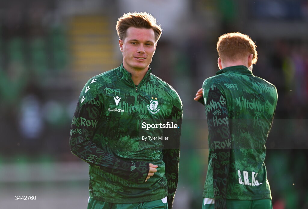 1 May 2026; Daniel Cleary of Shamrock Rovers before the SSE Airtricity Men's Premier Division match between Shamrock Rovers and Waterford at Tallaght Stadium in Dublin. Photo by Tyler Miller/Sportsfile