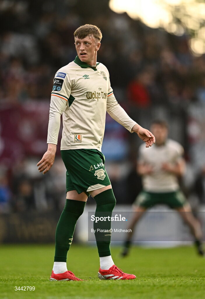 1 May 2026; Chris Forrester of St Patrick's Athletic during the SSE Airtricity Men's Premier Division match between Galway United and St Patrick's Athletic at Eamonn Deacy Park in Galway. Photo by Piaras Ó Mídheach/Sportsfile