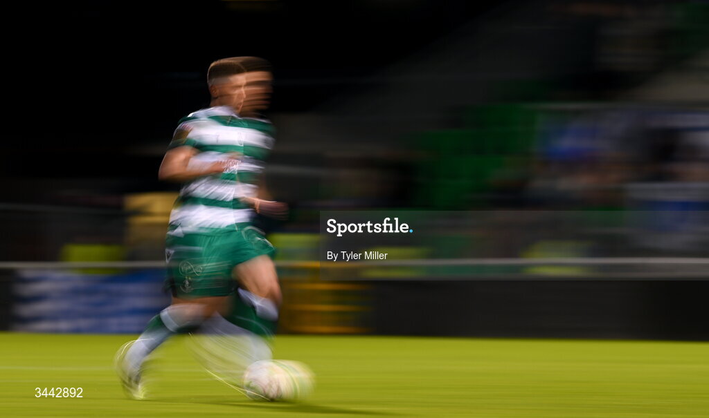 1 May 2026; Dylan Watts of Shamrock Rovers during the SSE Airtricity Men's Premier Division match between Shamrock Rovers and Waterford at Tallaght Stadium in Dublin. Photo by Tyler Miller/Sportsfile