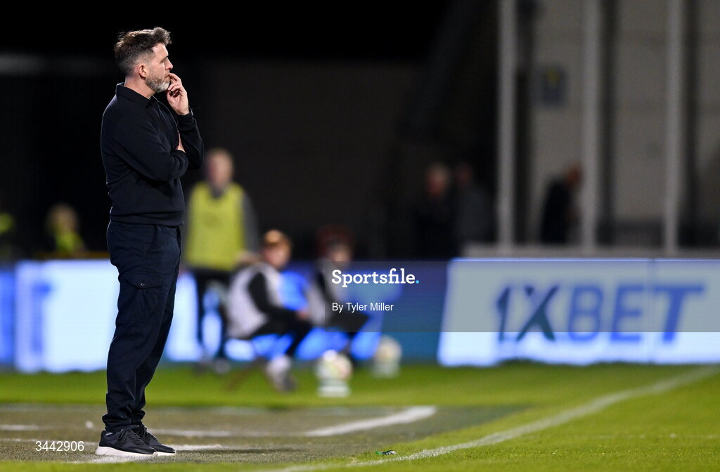 1 May 2026; Shamrock Rovers manager Stephen Bradley during the SSE Airtricity Men's Premier Division match between Shamrock Rovers and Waterford at Tallaght Stadium in Dublin. Photo by Tyler Miller/Sportsfile