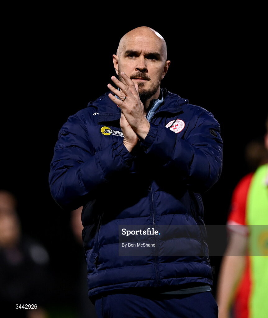 1 May 2026; Shelbourne head coach Joey O'Brien after the SSE Airtricity Men's Premier Division match between Dundalk and Shelbourne at Oriel Park in Dundalk, Louth. Photo by Ben McShane/Sportsfile