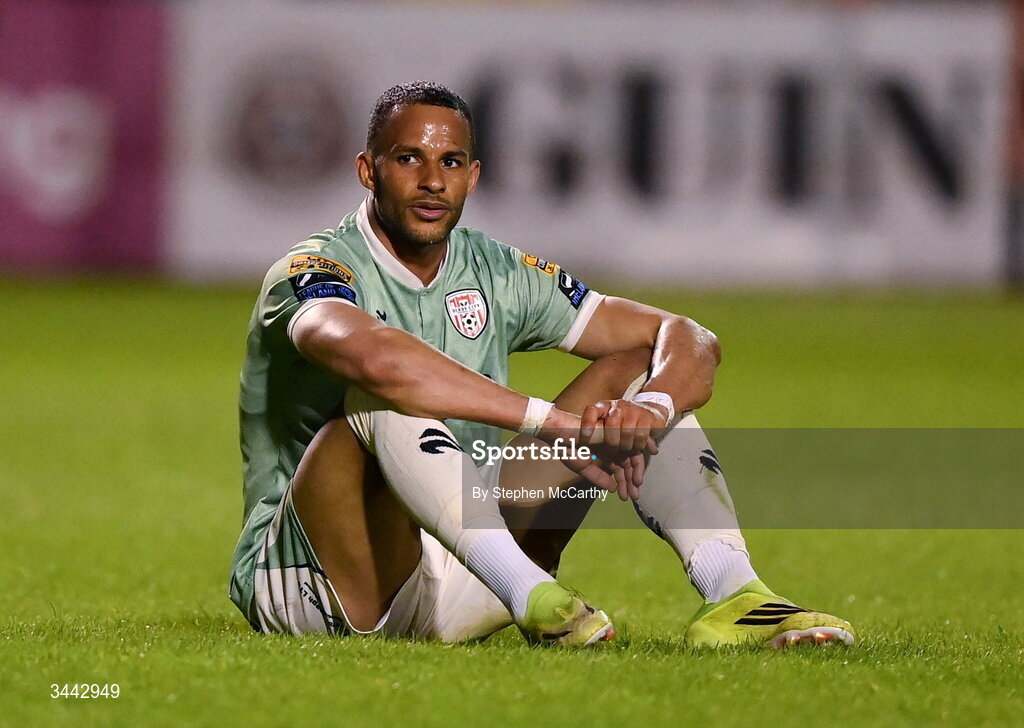 1 May 2026; Barry Cotter of Derry City after the SSE Airtricity Men's Premier Division match between Bohemians and Derry City at Dalymount Park in Dublin. Photo by Stephen McCarthy/Sportsfile