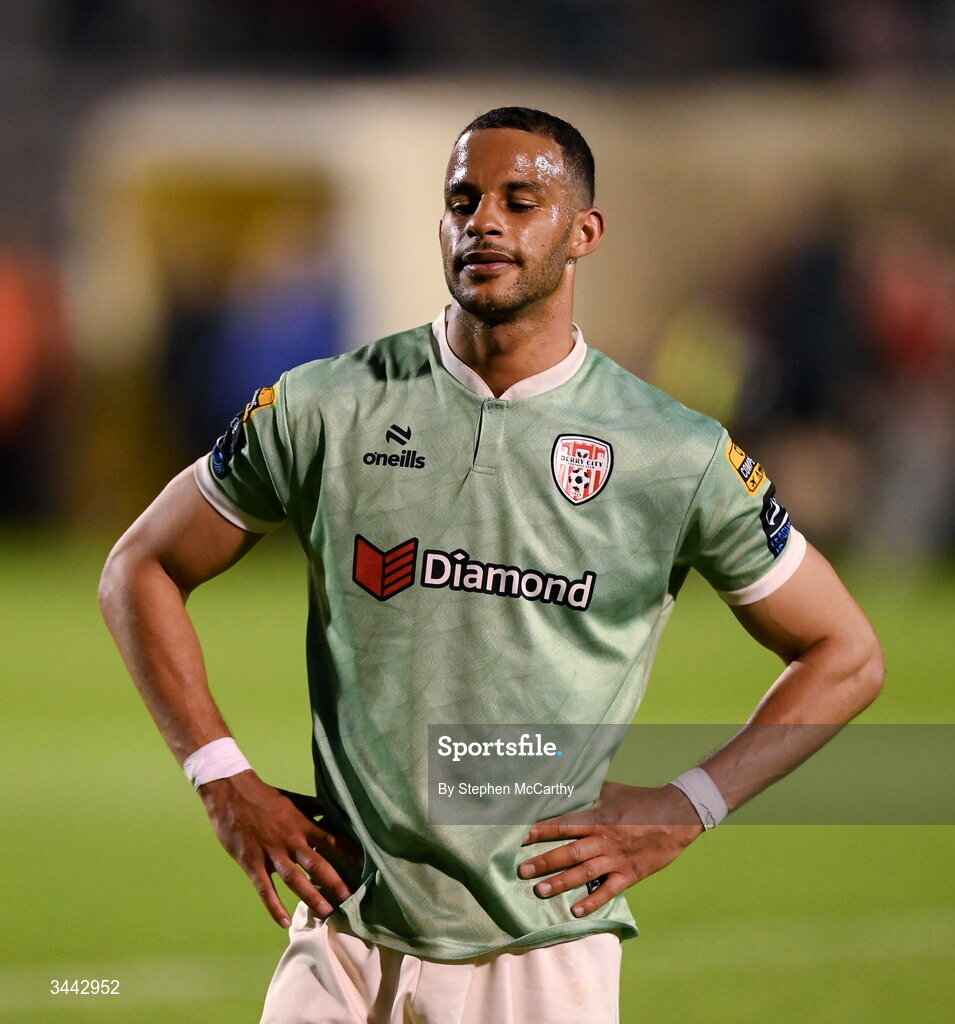 1 May 2026; Barry Cotter of Derry City after the SSE Airtricity Men's Premier Division match between Bohemians and Derry City at Dalymount Park in Dublin. Photo by Stephen McCarthy/Sportsfile