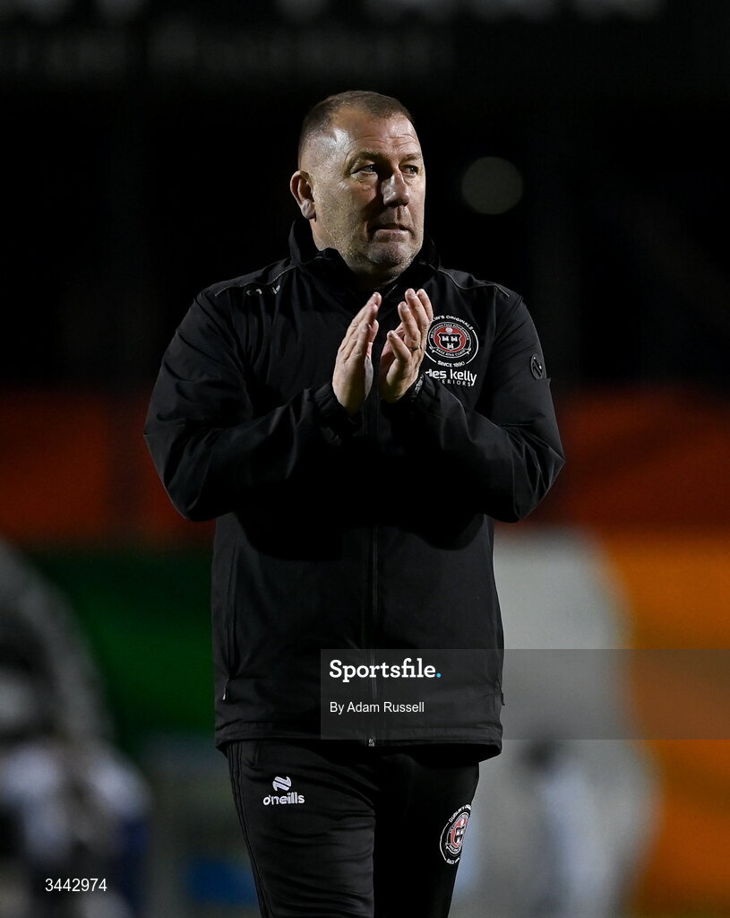 1 May 2026; Bohemians manager Alan Reynolds after the SSE Airtricity Men's Premier Division match between Bohemians and Derry City at Dalymount Park in Dublin. Photo by Adam Russell/Sportsfile