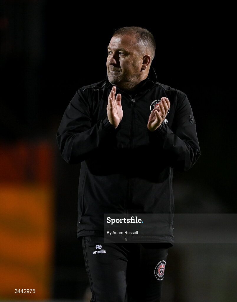 1 May 2026; Bohemians manager Alan Reynolds after the SSE Airtricity Men's Premier Division match between Bohemians and Derry City at Dalymount Park in Dublin. Photo by Adam Russell/Sportsfile