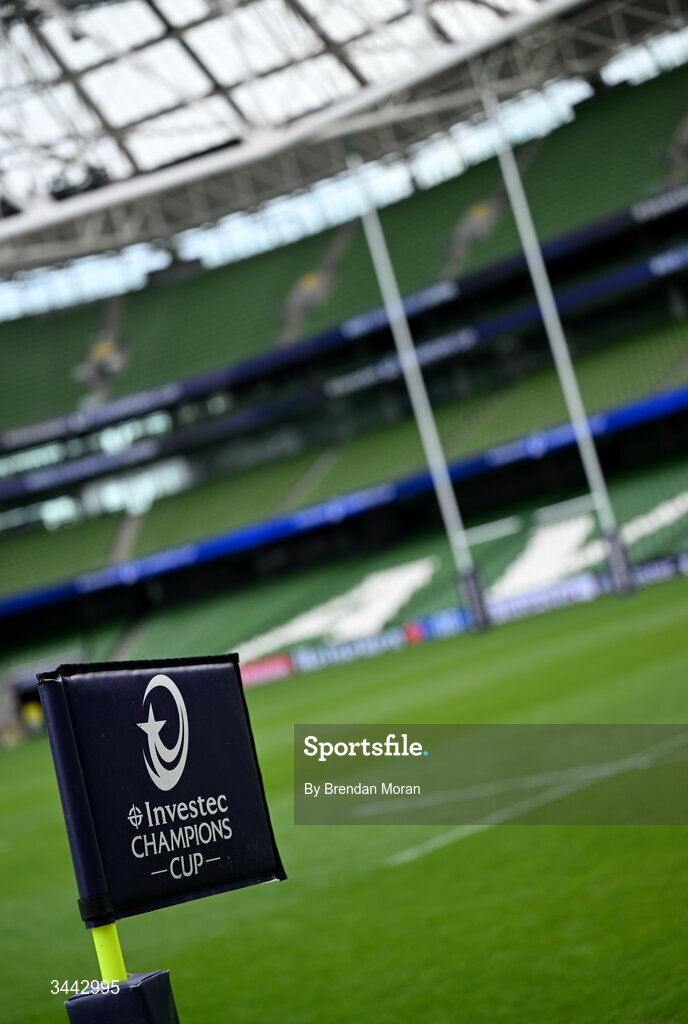 2 May 2026; A general view of the stadium before the Investec Champions Cup semi-final match between Leinster and RC Toulon at the Aviva Stadium in Dublin. Photo by Brendan Moran/Sportsfile