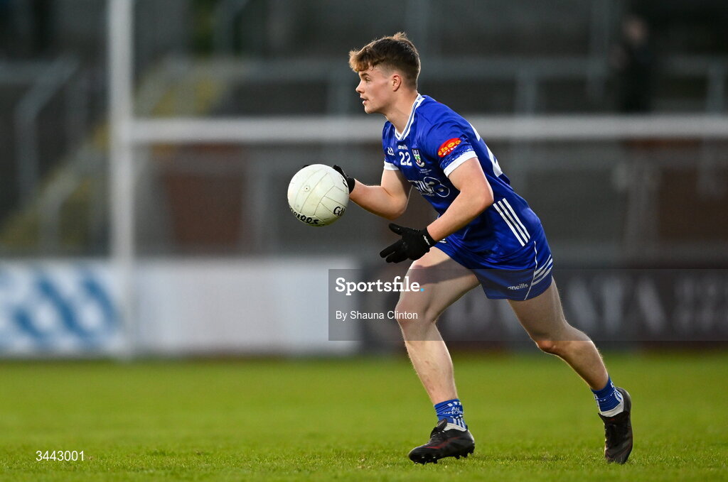 29 April 2026; Tommy Mallen of Monaghan during the Dalata Hotel Group Ulster U20 Football Championship final match between Monaghan and Tyrone at BOX-IT Athletic Grounds in Armagh. Photo by Shauna Clinton/Sportsfile