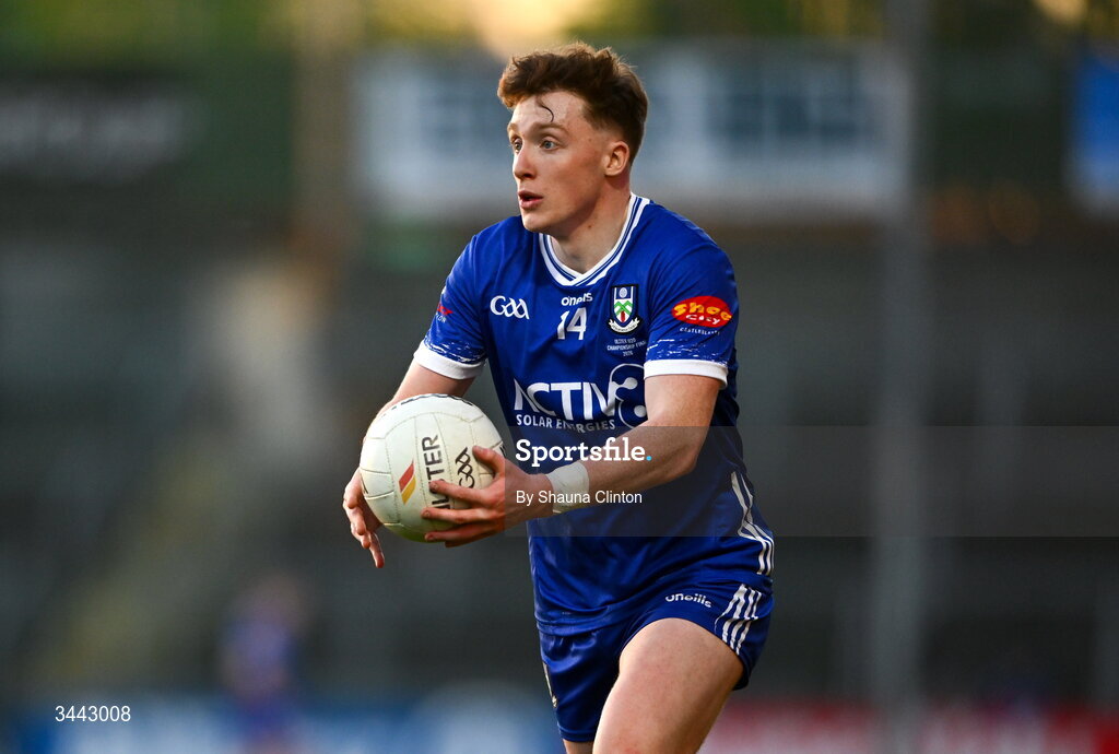 29 April 2026; Matthew Finn of Monaghan during the Dalata Hotel Group Ulster U20 Football Championship final match between Monaghan and Tyrone at BOX-IT Athletic Grounds in Armagh. Photo by Shauna Clinton/Sportsfile