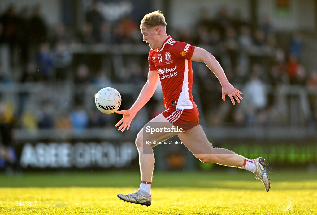 29 April 2026; Peter Colton of Tyrone during the Dalata Hotel Group Ulster U20 Football Championship final match between Monaghan and Tyrone at BOX-IT Athletic Grounds in Armagh. Photo by Shauna Clinton/Sportsfile