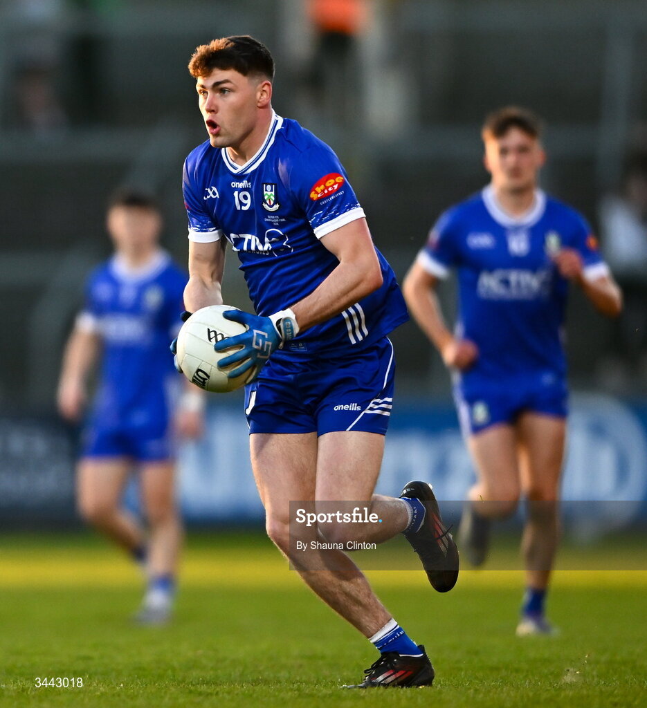 29 April 2026; Killian Kierans of Monaghan during the Dalata Hotel Group Ulster U20 Football Championship final match between Monaghan and Tyrone at BOX-IT Athletic Grounds in Armagh. Photo by Shauna Clinton/Sportsfile