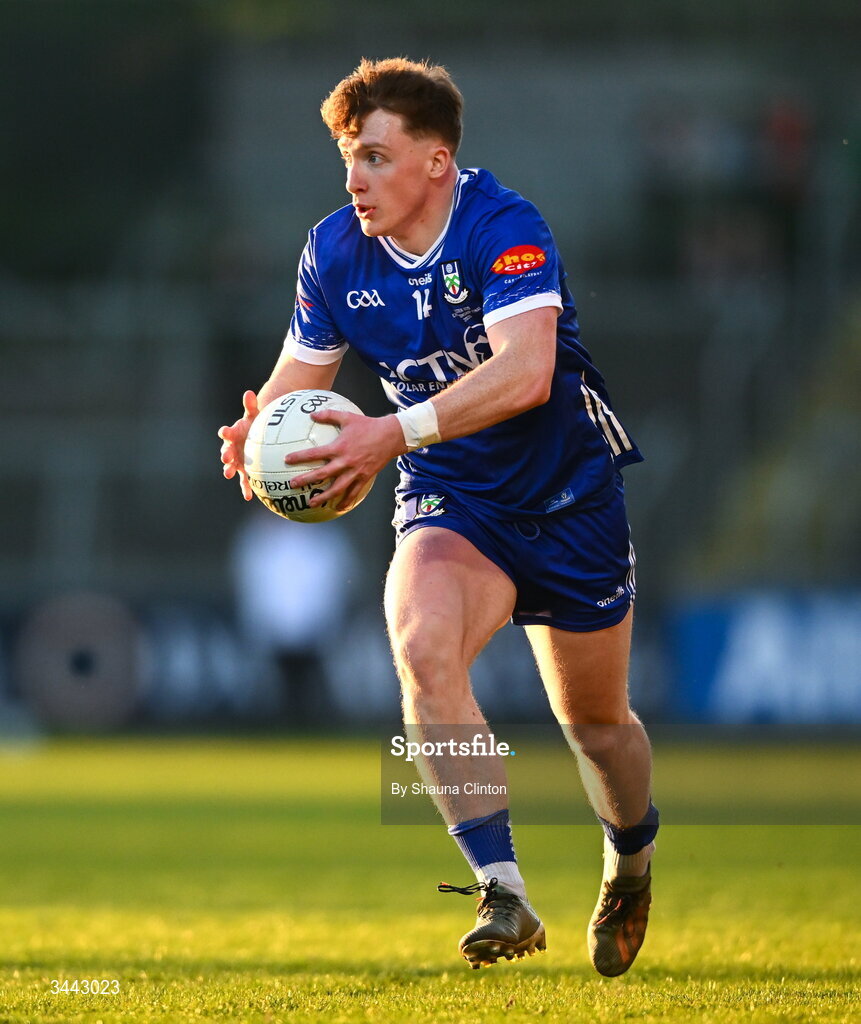 29 April 2026; Matthew Finn of Monaghan during the Dalata Hotel Group Ulster U20 Football Championship final match between Monaghan and Tyrone at BOX-IT Athletic Grounds in Armagh. Photo by Shauna Clinton/Sportsfile