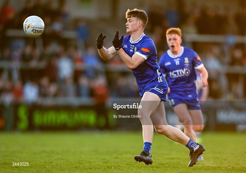 29 April 2026; Tommy Mallen of Monaghan during the Dalata Hotel Group Ulster U20 Football Championship final match between Monaghan and Tyrone at BOX-IT Athletic Grounds in Armagh. Photo by Shauna Clinton/Sportsfile