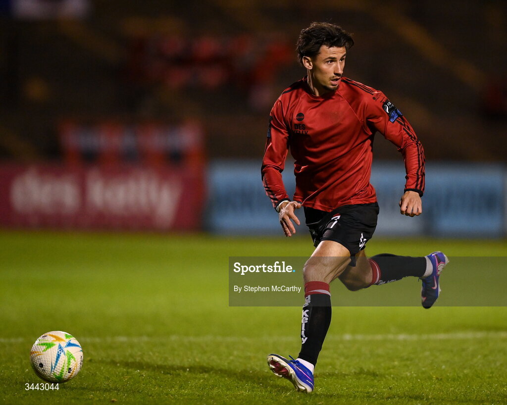 1 May 2026; Connor Parsons of Bohemians during the SSE Airtricity Men's Premier Division match between Bohemians and Derry City at Dalymount Park in Dublin. Photo by Stephen McCarthy/Sportsfile