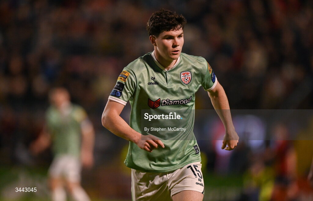 1 May 2026; / during the SSE Airtricity Men's Premier Division match between Bohemians and Derry City at Dalymount Park in Dublin. Photo by Stephen McCarthy/Sportsfile