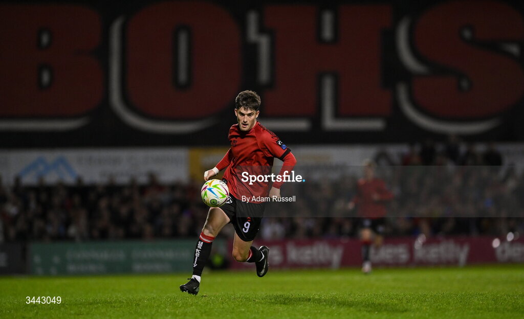 1 May 2026; Colm Whelan of Bohemians during the SSE Airtricity Men's Premier Division match between Bohemians and Derry City at Dalymount Park in Dublin. Photo by Adam Russell/Sportsfile