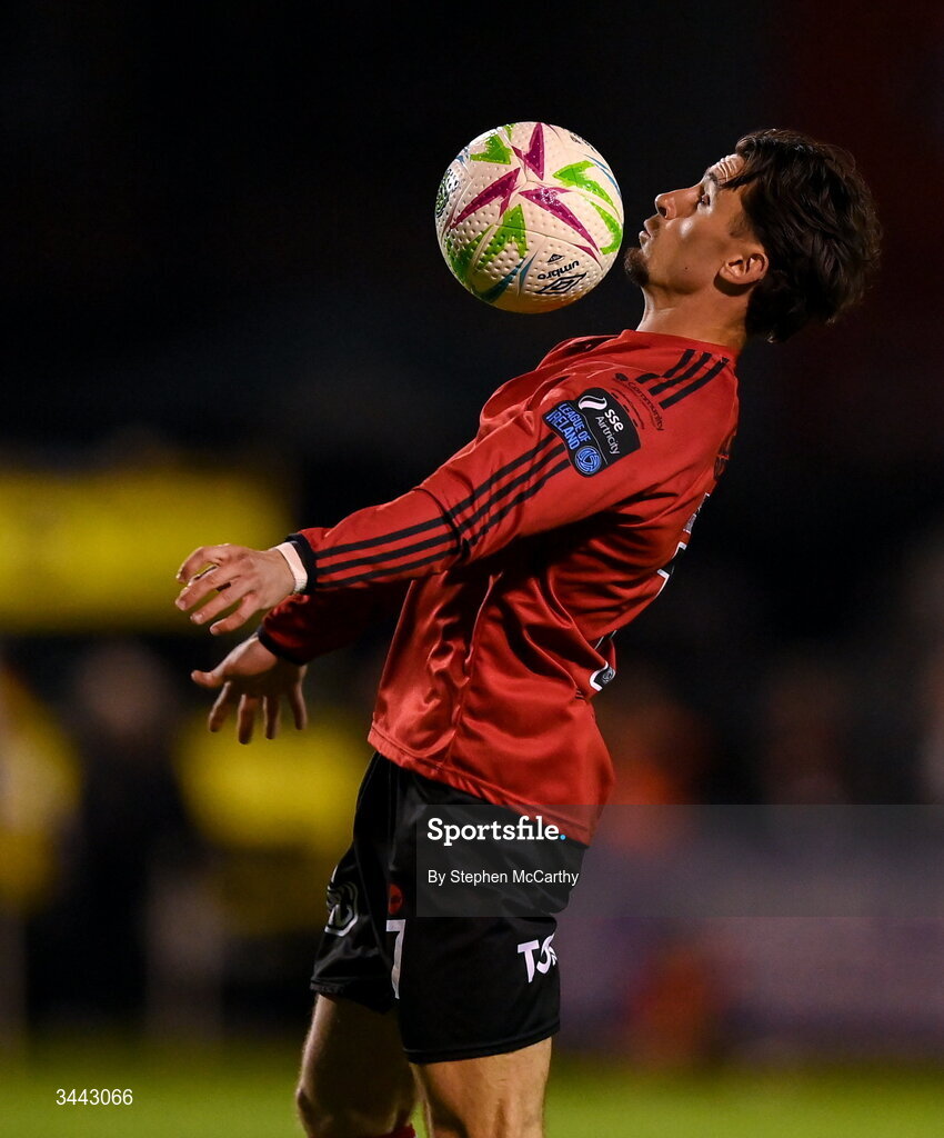 1 May 2026; Connor Parsons of Bohemians during the SSE Airtricity Men's Premier Division match between Bohemians and Derry City at Dalymount Park in Dublin. Photo by Stephen McCarthy/Sportsfile