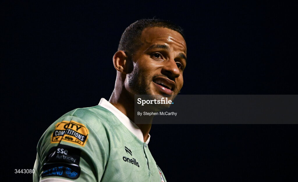 1 May 2026; Barry Cotter of Derry City during the SSE Airtricity Men's Premier Division match between Bohemians and Derry City at Dalymount Park in Dublin. Photo by Stephen McCarthy/Sportsfile
