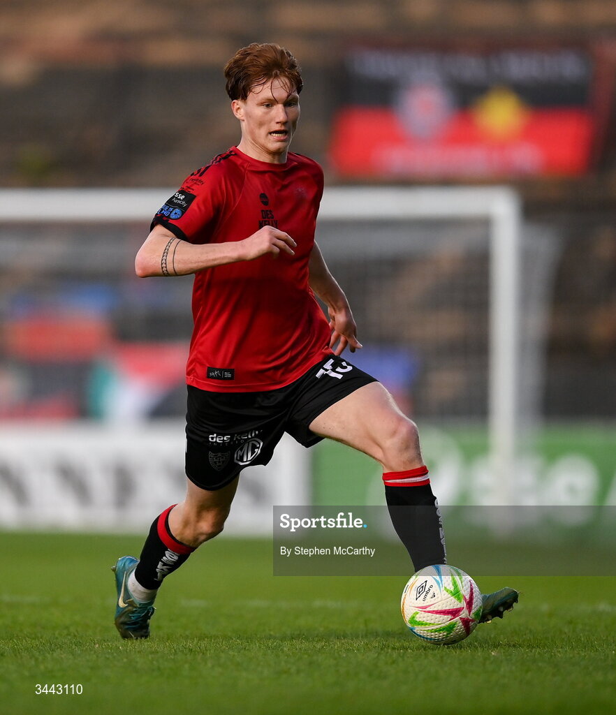 1 May 2026; Senan Mullen of Bohemians during the SSE Airtricity Men's Premier Division match between Bohemians and Derry City at Dalymount Park in Dublin. Photo by Stephen McCarthy/Sportsfile