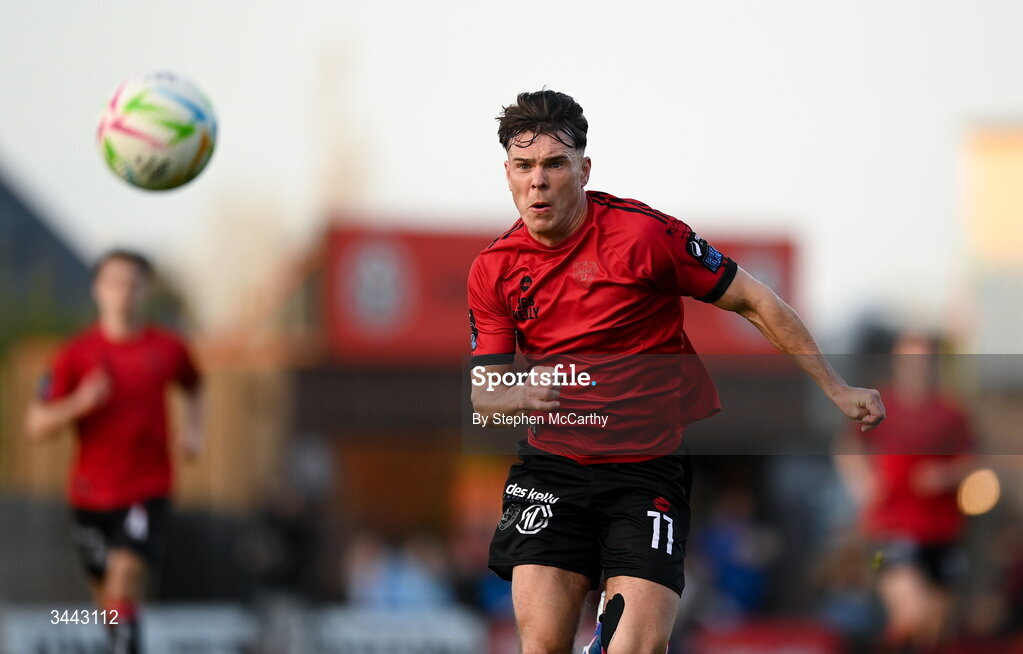1 May 2026; Dayle Rooney of Bohemians during the SSE Airtricity Men's Premier Division match between Bohemians and Derry City at Dalymount Park in Dublin. Photo by Stephen McCarthy/Sportsfile