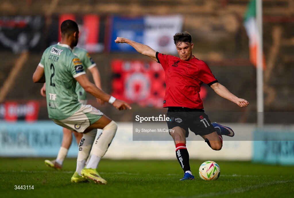 1 May 2026; Dayle Rooney of Bohemians during the SSE Airtricity Men's Premier Division match between Bohemians and Derry City at Dalymount Park in Dublin. Photo by Stephen McCarthy/Sportsfile