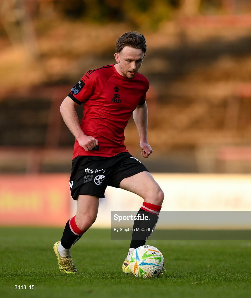 1 May 2026; Darragh Power of Bohemians during the SSE Airtricity Men's Premier Division match between Bohemians and Derry City at Dalymount Park in Dublin. Photo by Stephen McCarthy/Sportsfile