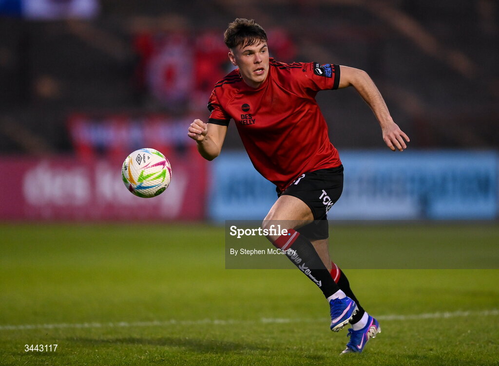 1 May 2026; Dayle Rooney of Bohemians during the SSE Airtricity Men's Premier Division match between Bohemians and Derry City at Dalymount Park in Dublin. Photo by Stephen McCarthy/Sportsfile