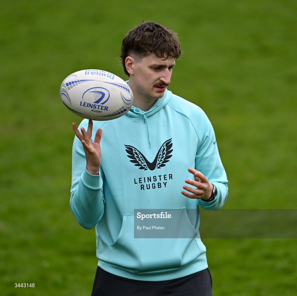 2 May 2026; Theo Hovenden Kelly of Leinster before the IRFU Men's Junior Interprovincials Round 2 match between Munster and Leinster at DLSP FC in Kiltiernan, Dublin. Photo by Paul Phelan/Sportsfile
