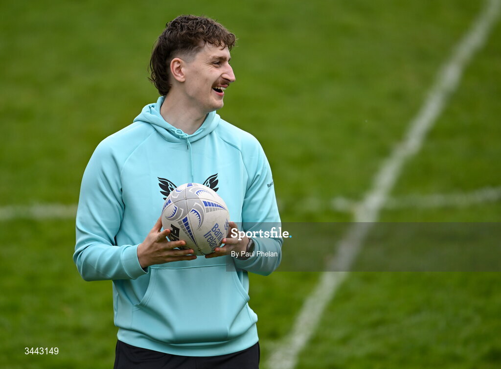 2 May 2026; Theo Hovenden Kelly of Leinster before the IRFU Men's Junior Interprovincials Round 2 match between Munster and Leinster at DLSP FC in Kiltiernan, Dublin. Photo by Paul Phelan/Sportsfile