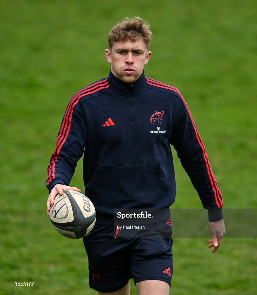 2 May 2026; Sam Glynn of Munster before the IRFU Men's Junior Interprovincials Round 2 match between Munster and Leinster at DLSP FC in Kiltiernan, Dublin. Photo by Paul Phelan/Sportsfile