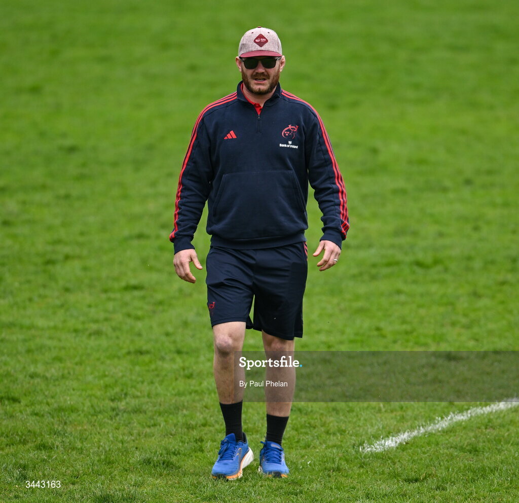 2 May 2026; Scott Kingston of Munster before the IRFU Men's Junior Interprovincials Round 2 match between Munster and Leinster at DLSP FC in Kiltiernan, Dublin. Photo by Paul Phelan/Sportsfile