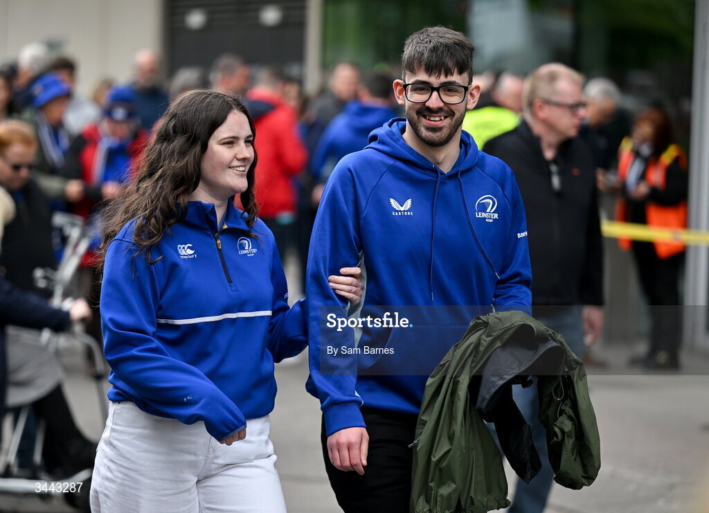2 May 2026; Leinster supporters before the Investec Champions Cup semi-final match between Leinster and RC Toulon at the Aviva Stadium in Dublin. Photo by Sam Barnes/Sportsfile
