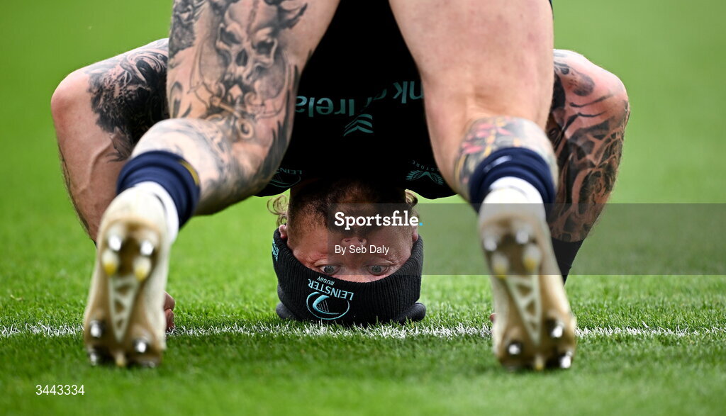 2 May 2026; Andrew Porter of Leinster before the Investec Champions Cup semi-final match between Leinster and RC Toulon at the Aviva Stadium in Dublin. Photo by Seb Daly/Sportsfile