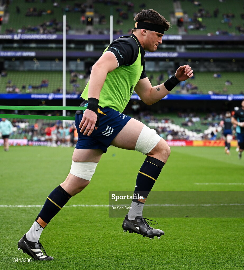 2 May 2026; Alex Soroka of Leinster before the Investec Champions Cup semi-final match between Leinster and RC Toulon at the Aviva Stadium in Dublin. Photo by Seb Daly/Sportsfile
