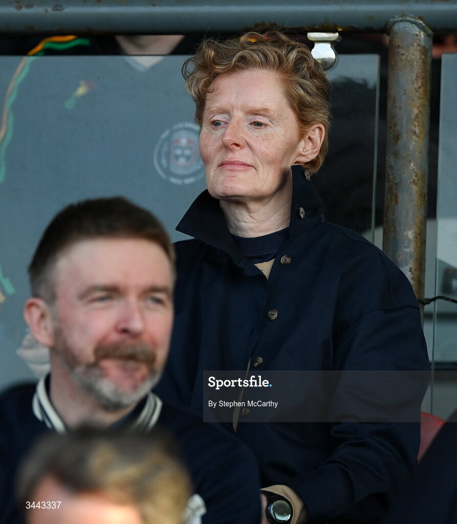 1 May 2026; FAI head of stretgic insights and planning Eileen Gleeson during the SSE Airtricity Men's Premier Division match between Bohemians and Derry City at Dalymount Park in Dublin. Photo by Stephen McCarthy/Sportsfile