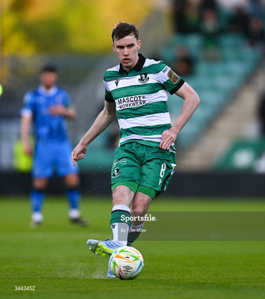 1 May 2026; Matt Healy of Shamrock Rovers during the SSE Airtricity Men's Premier Division match between Shamrock Rovers and Waterford at Tallaght Stadium in Dublin. Photo by Tyler Miller/Sportsfile