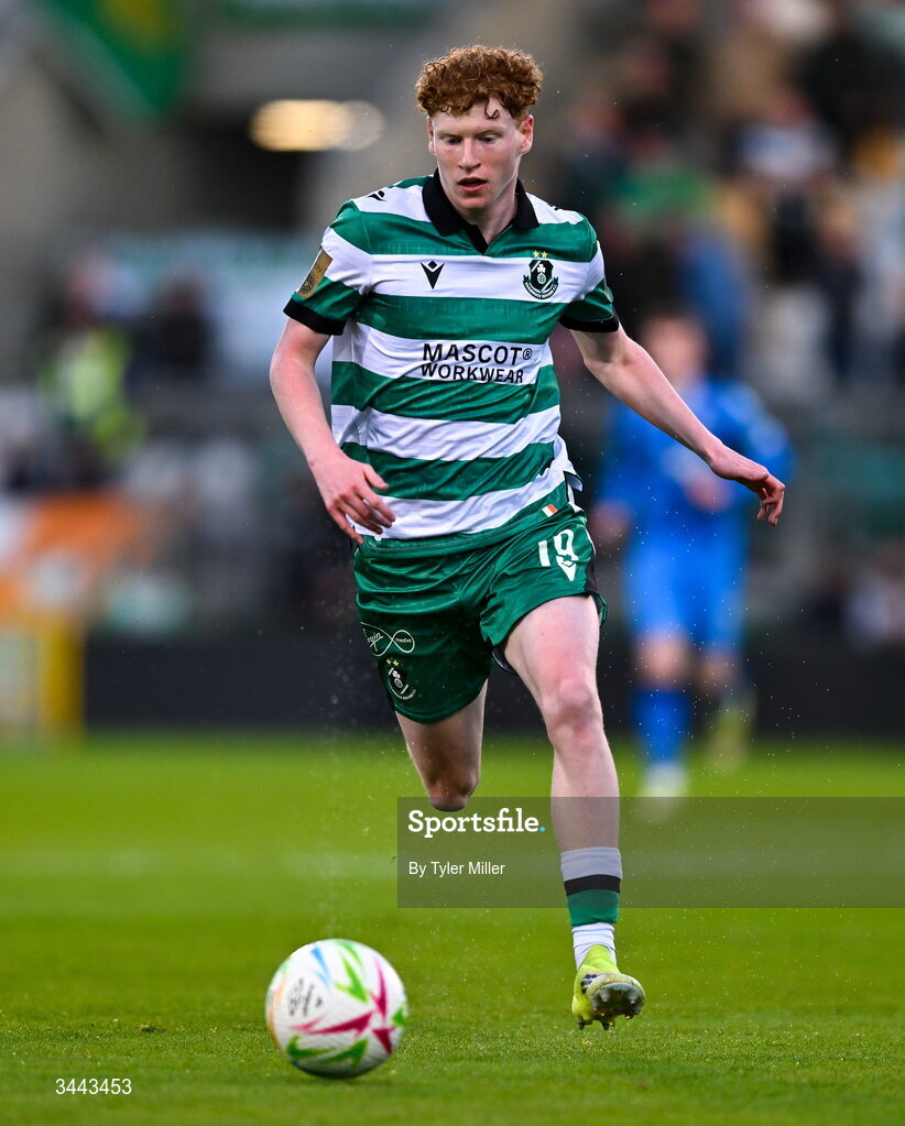 1 May 2026; Adam Brennan of Shamrock Rovers during the SSE Airtricity Men's Premier Division match between Shamrock Rovers and Waterford at Tallaght Stadium in Dublin. Photo by Tyler Miller/Sportsfile