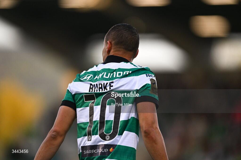 1 May 2026; Graham Burke of Shamrock Rovers during the SSE Airtricity Men's Premier Division match between Shamrock Rovers and Waterford at Tallaght Stadium in Dublin. Photo by Tyler Miller/Sportsfile
