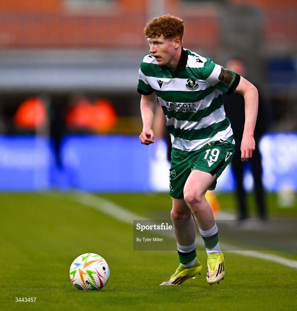 1 May 2026; Adam Brennan of Shamrock Rovers during the SSE Airtricity Men's Premier Division match between Shamrock Rovers and Waterford at Tallaght Stadium in Dublin. Photo by Tyler Miller/Sportsfile