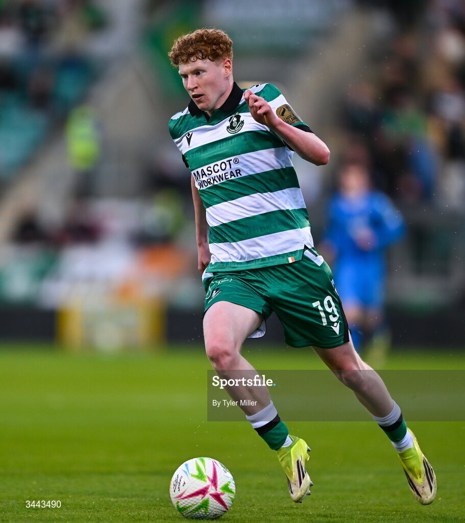 1 May 2026; Adam Brennan of Shamrock Rovers during the SSE Airtricity Men's Premier Division match between Shamrock Rovers and Waterford at Tallaght Stadium in Dublin. Photo by Tyler Miller/Sportsfile