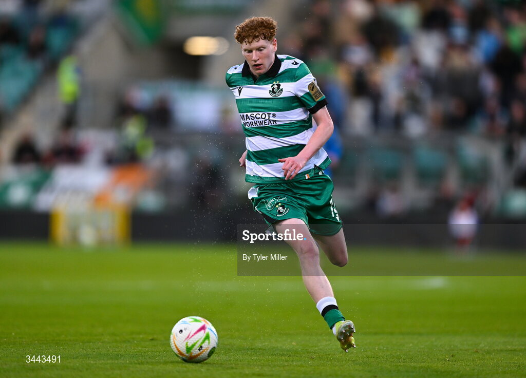 1 May 2026; Adam Brennan of Shamrock Rovers during the SSE Airtricity Men's Premier Division match between Shamrock Rovers and Waterford at Tallaght Stadium in Dublin. Photo by Tyler Miller/Sportsfile