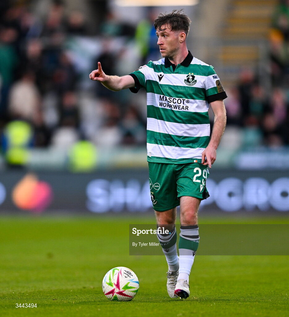 1 May 2026; Jack Byrne of Shamrock Rovers during the SSE Airtricity Men's Premier Division match between Shamrock Rovers and Waterford at Tallaght Stadium in Dublin. Photo by Tyler Miller/Sportsfile