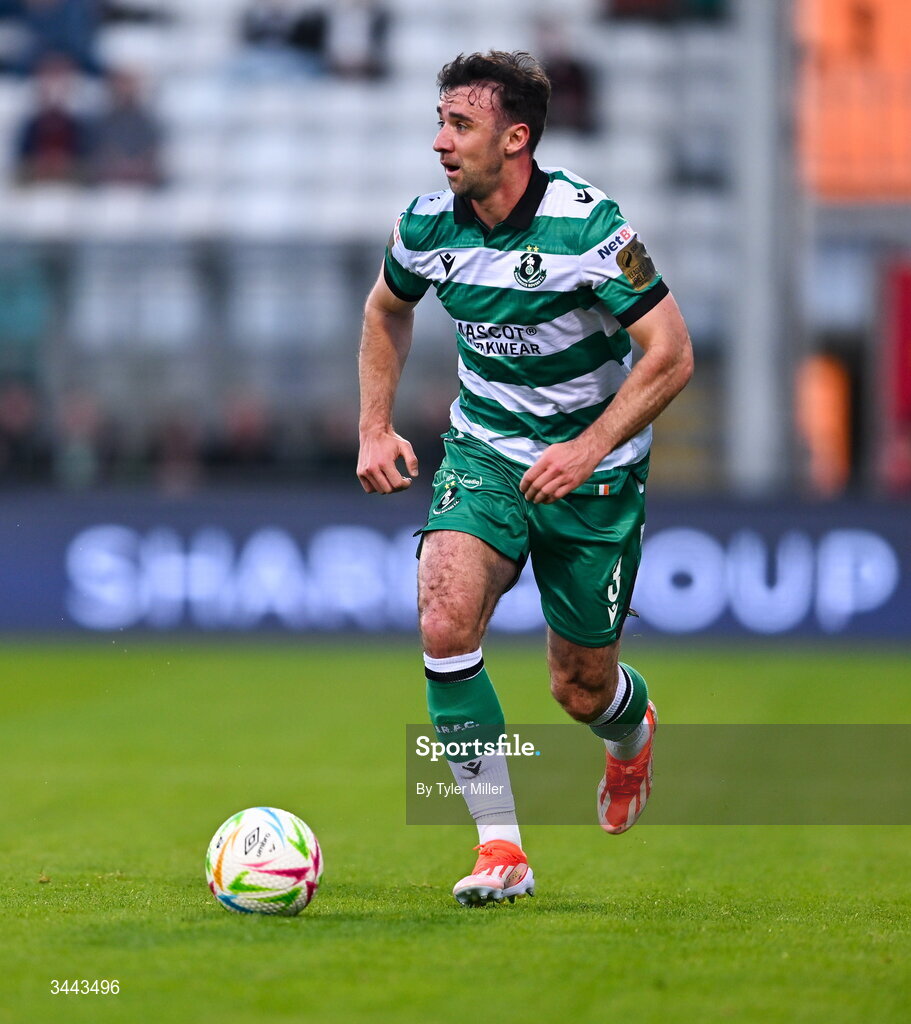 1 May 2026; Enda Stevens of Shamrock Rovers during the SSE Airtricity Men's Premier Division match between Shamrock Rovers and Waterford at Tallaght Stadium in Dublin. Photo by Tyler Miller/Sportsfile