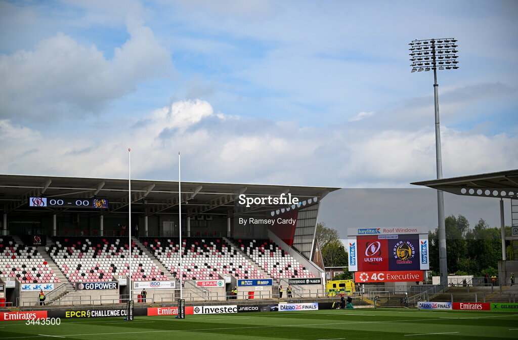 2 May 2026; A general view before the EPCR Challenge Cup semi-final match between Ulster and Exeter Chiefs at Affidea Stadium in Belfast. Photo by Ramsey Cardy/Sportsfile