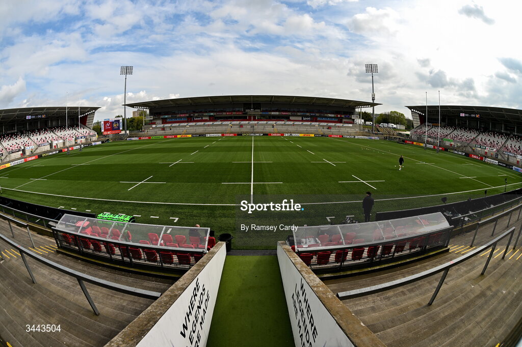 2 May 2026; A general view before the EPCR Challenge Cup semi-final match between Ulster and Exeter Chiefs at Affidea Stadium in Belfast. Photo by Ramsey Cardy/Sportsfile