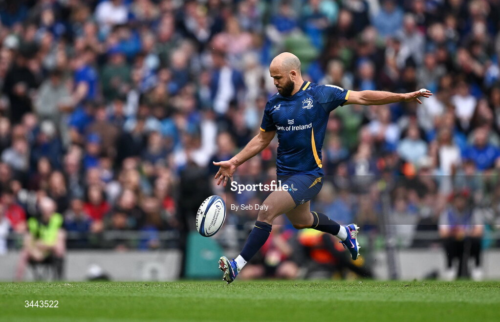 2 May 2026; Jamison Gibson-Park of Leinster during the Investec Champions Cup semi-final match between Leinster and RC Toulon at the Aviva Stadium in Dublin. Photo by Seb Daly/Sportsfile