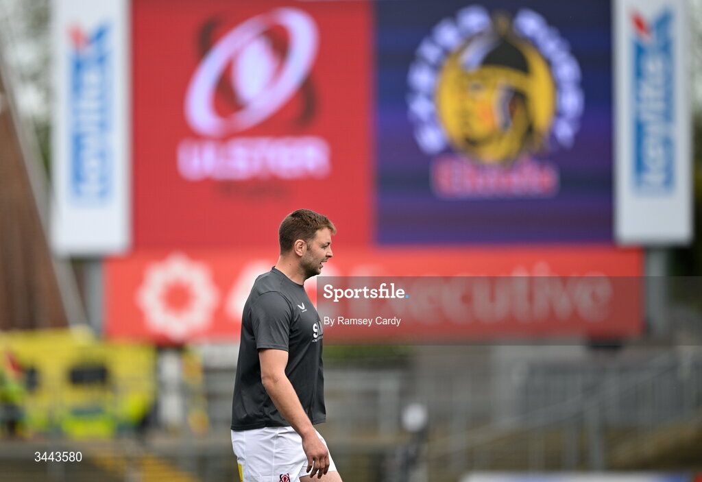 2 May 2026; Iain Henderson of Ulster before the EPCR Challenge Cup semi-final match between Ulster and Exeter Chiefs at Affidea Stadium in Belfast. Photo by Ramsey Cardy/Sportsfile